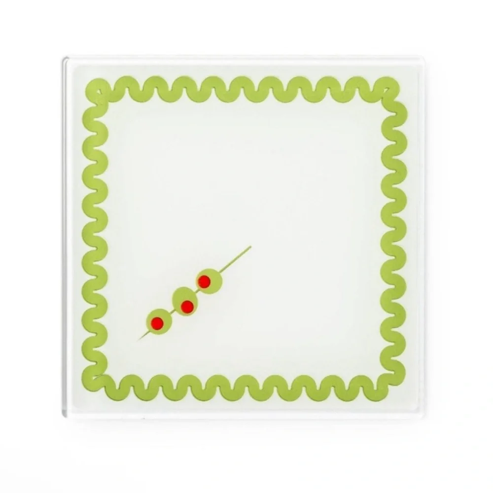 3 for $15 SALE Target Set of 4 Coasters with Martini Olive design, New